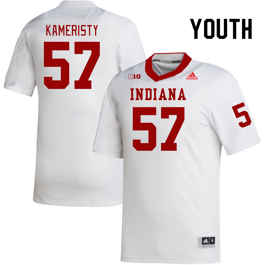 Youth #57 Julian Kameristy Indiana Hoosiers College Football Jerseys Stitched-White